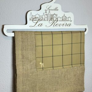 TRAMA SIMPLE BEIGE CON LINEAS 110X65